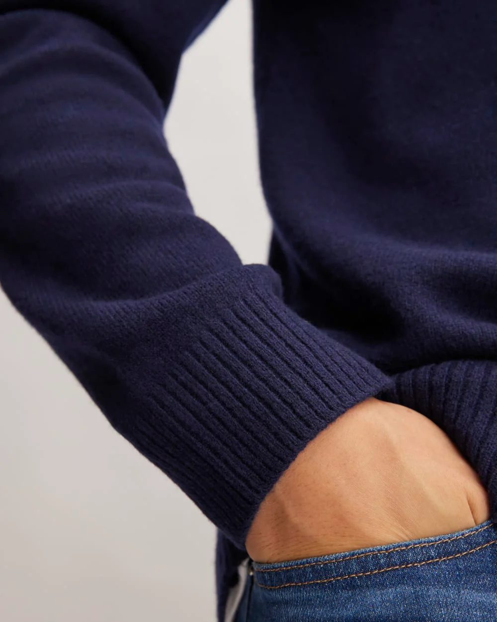The Premium Merino Crew Neck Sweater | Deep Navy - Image 5