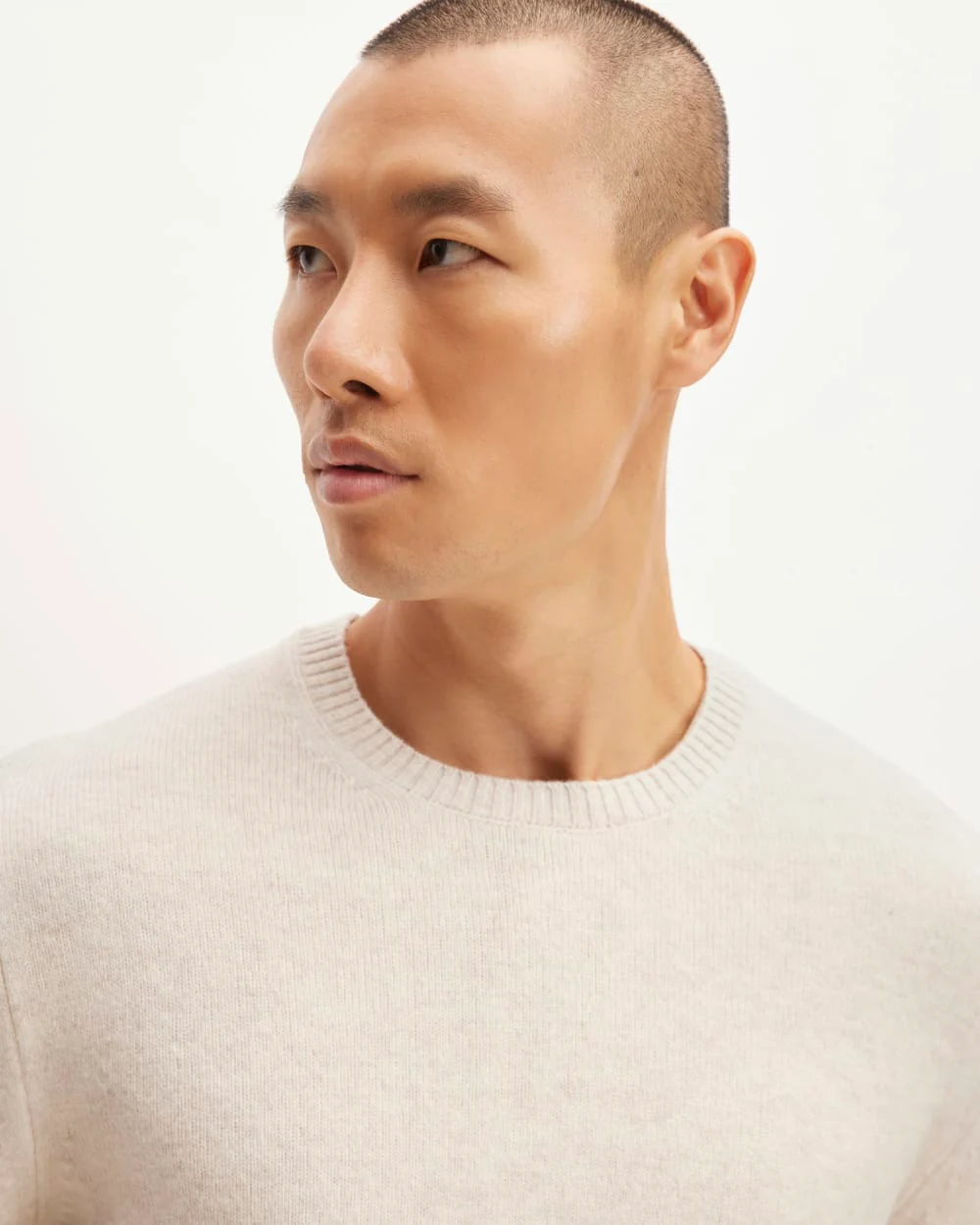 The Premium Merino Crew Neck Sweater | Heathered Oat - Image 4