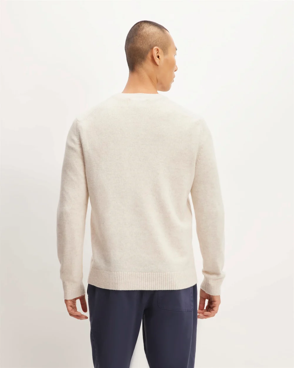 The Premium Merino Crew Neck Sweater | Heathered Oat - Image 6