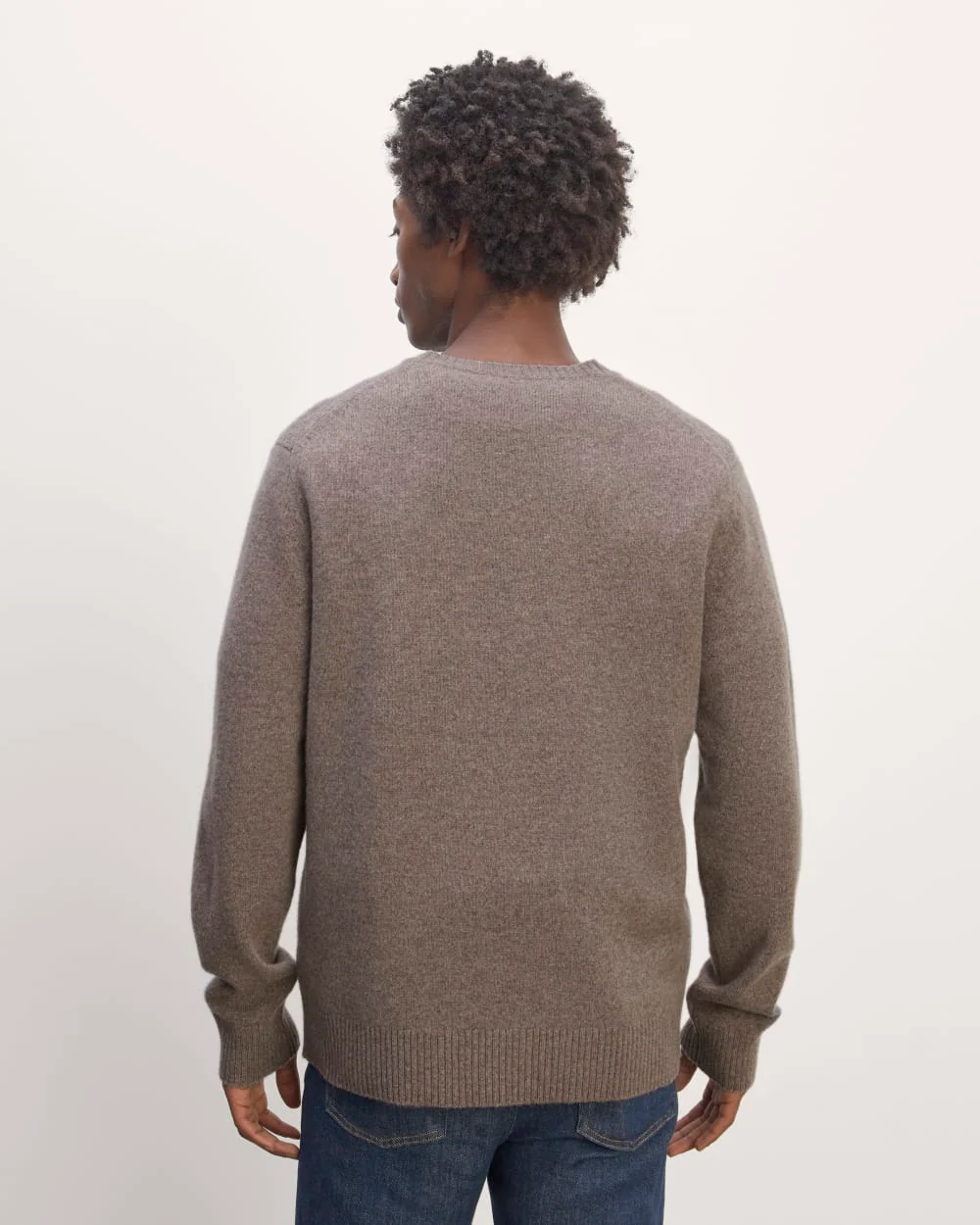 The Premium Merino Crew Neck Sweater | Taupe Melange - Image 6