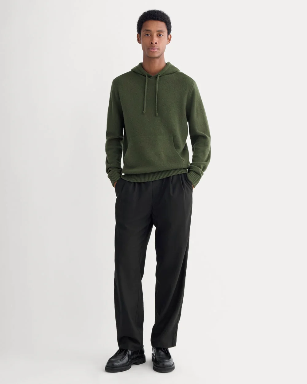 The Felted Merino Hoodie | Dark Forest - Image 3