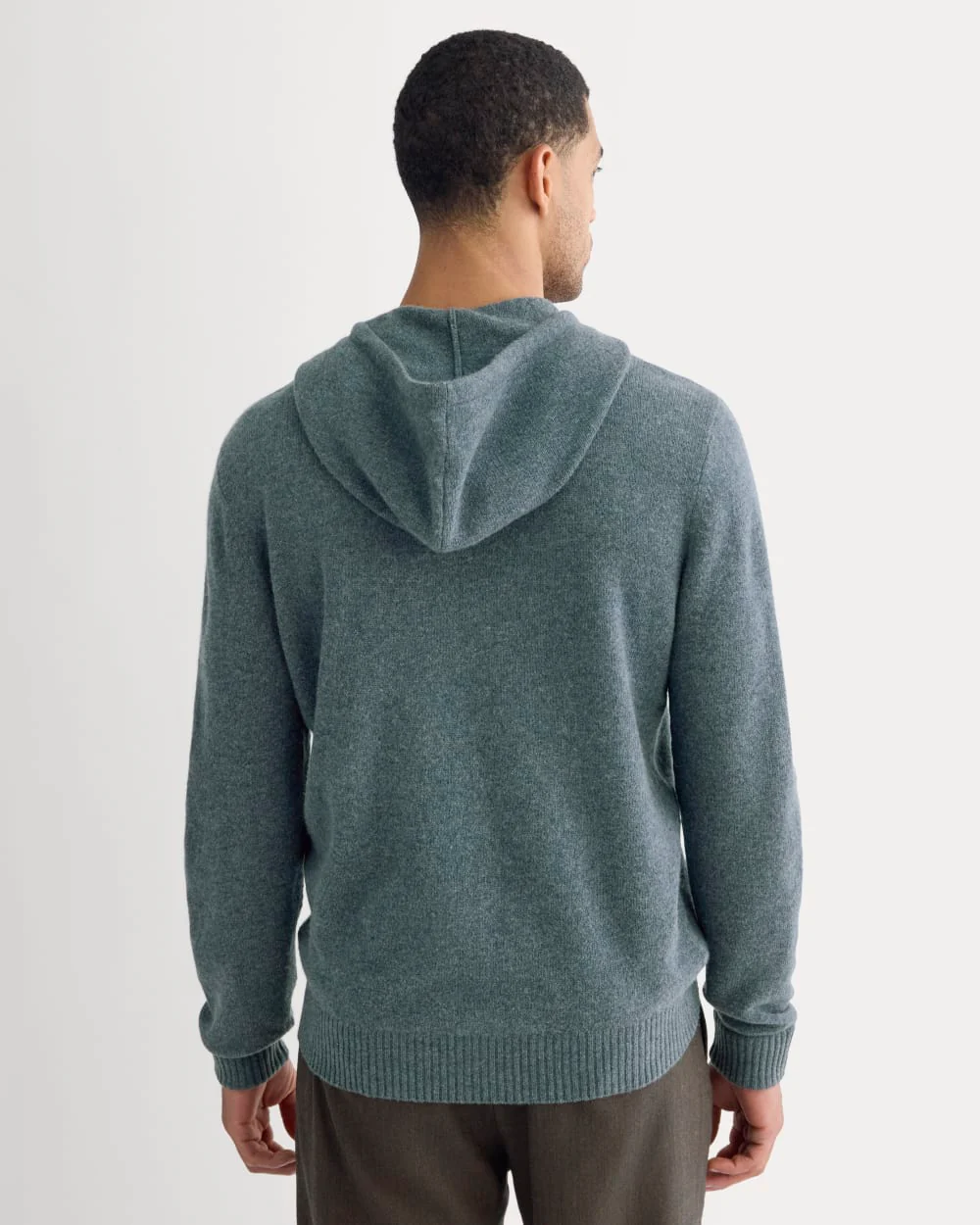 The Felted Merino Hoodie | Heather Midnight Navy - Image 5