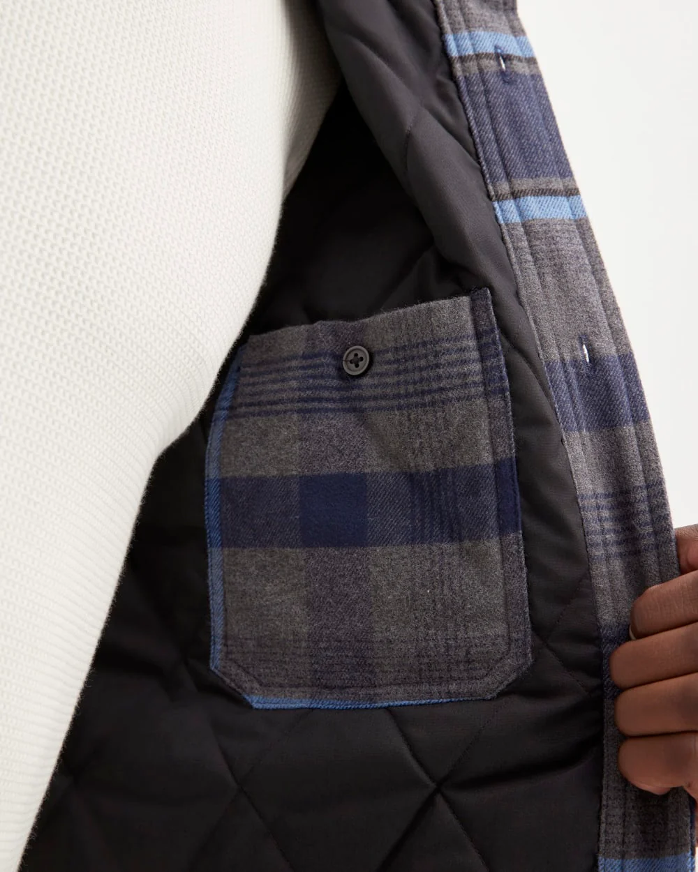 The Flannel Filled Shirt Jacket | Heritage Blue / Black / Navy / Heather Charcoal - Image 5
