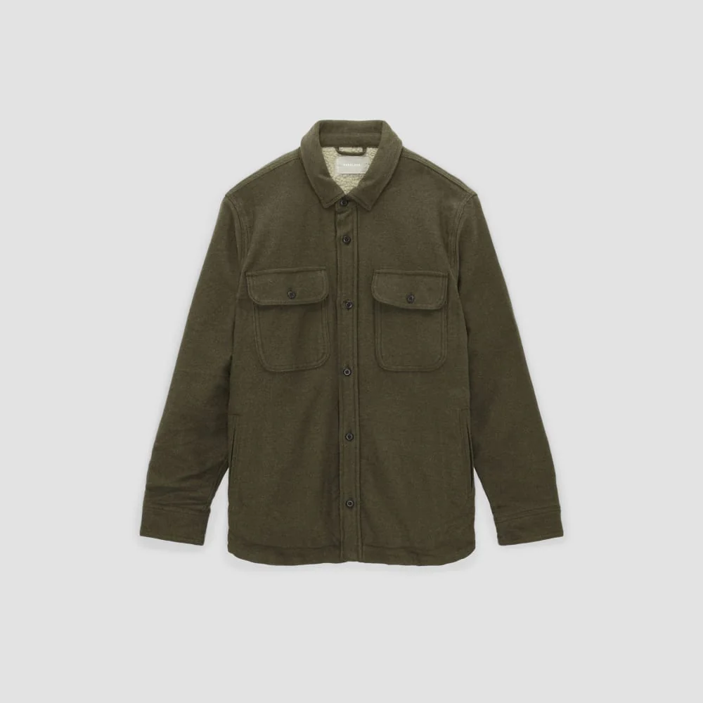 The ReNew Fleece-Lined Heavyweight Overshirt | Heathered Green - Image 2