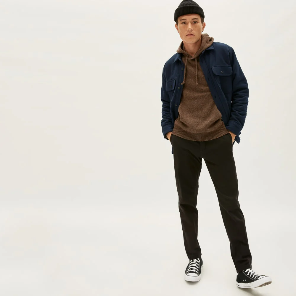 The ReNew Fleece-Lined Heavyweight Overshirt | Deep Navy - Image 2
