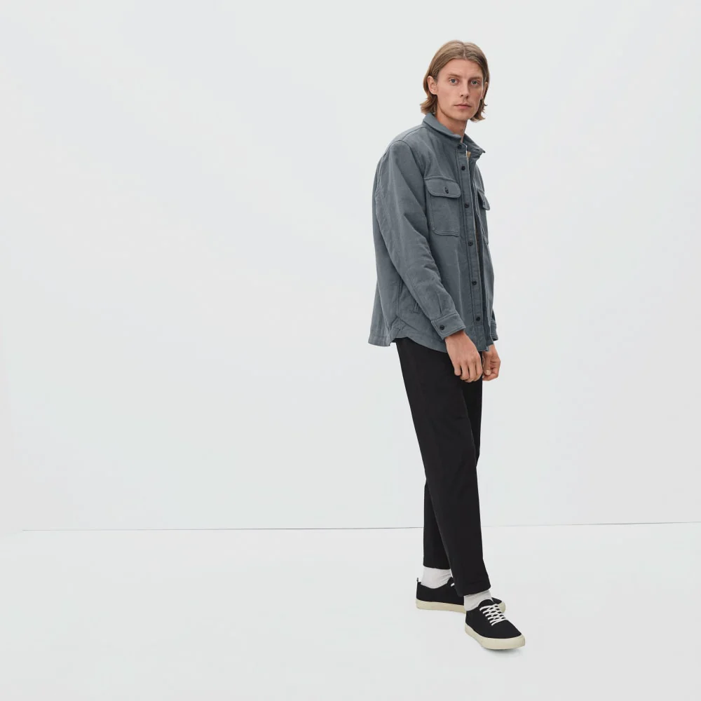 The ReNew Fleece-Lined Heavyweight Overshirt | Slate - Image 4