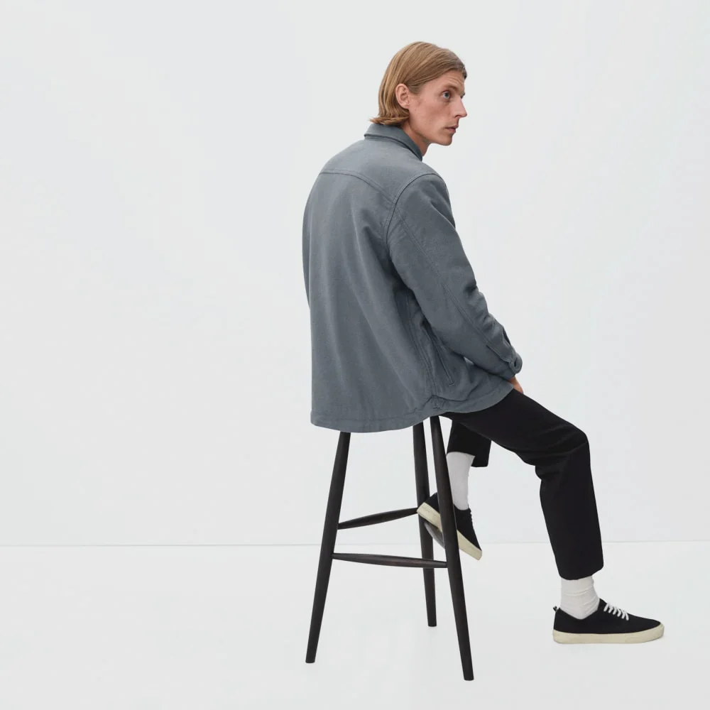 The ReNew Fleece-Lined Heavyweight Overshirt | Slate - Image 6