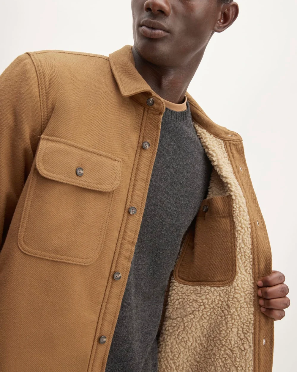 The ReNew Fleece-Lined Heavyweight Overshirt | Toasted Coconut - Image 4