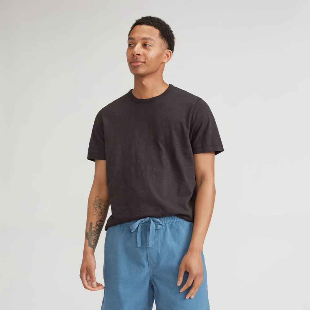 The Cotton Slub Crew | Black