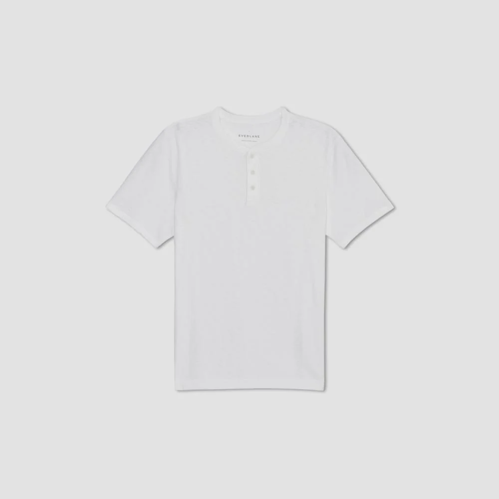 The Cotton Slub Henley | White - Image 2