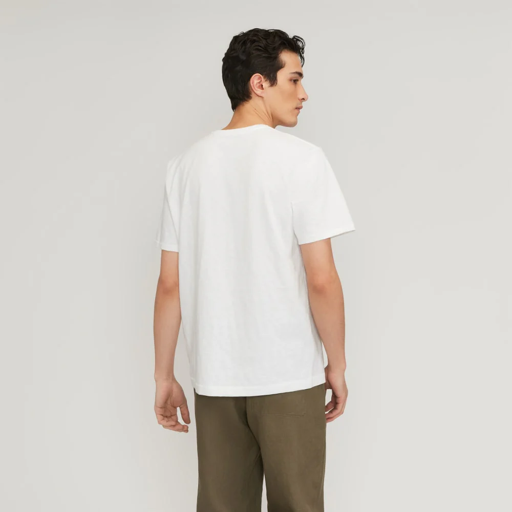 The Cotton Slub Henley | White - Image 3