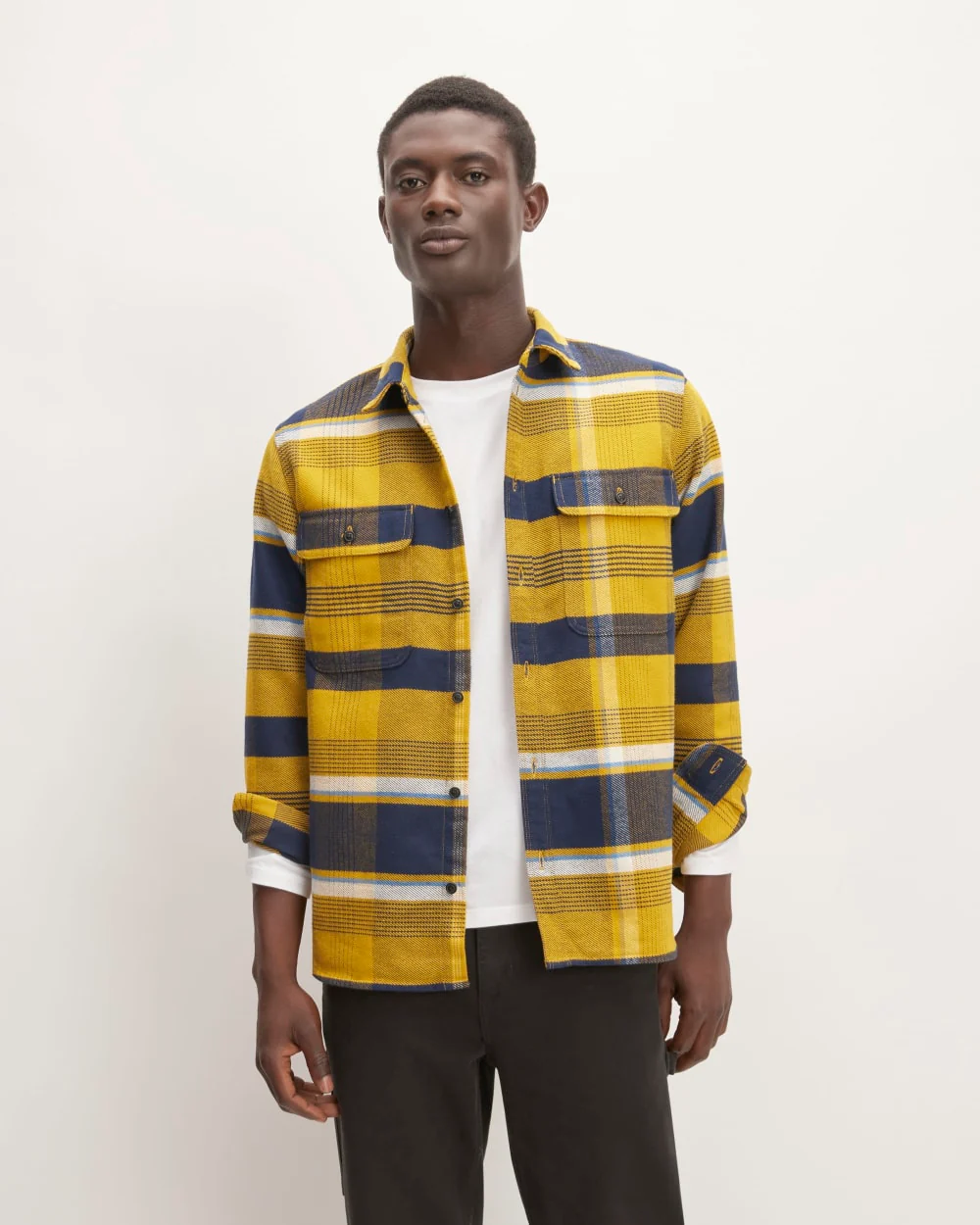 The Heavyweight Overshirt | Uniform | Honey / Heritage Blue / Navy / Bone