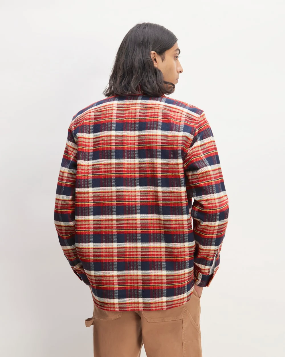 The Heavyweight Overshirt | Uniform | True Navy / Haute Red / Honey - Image 6