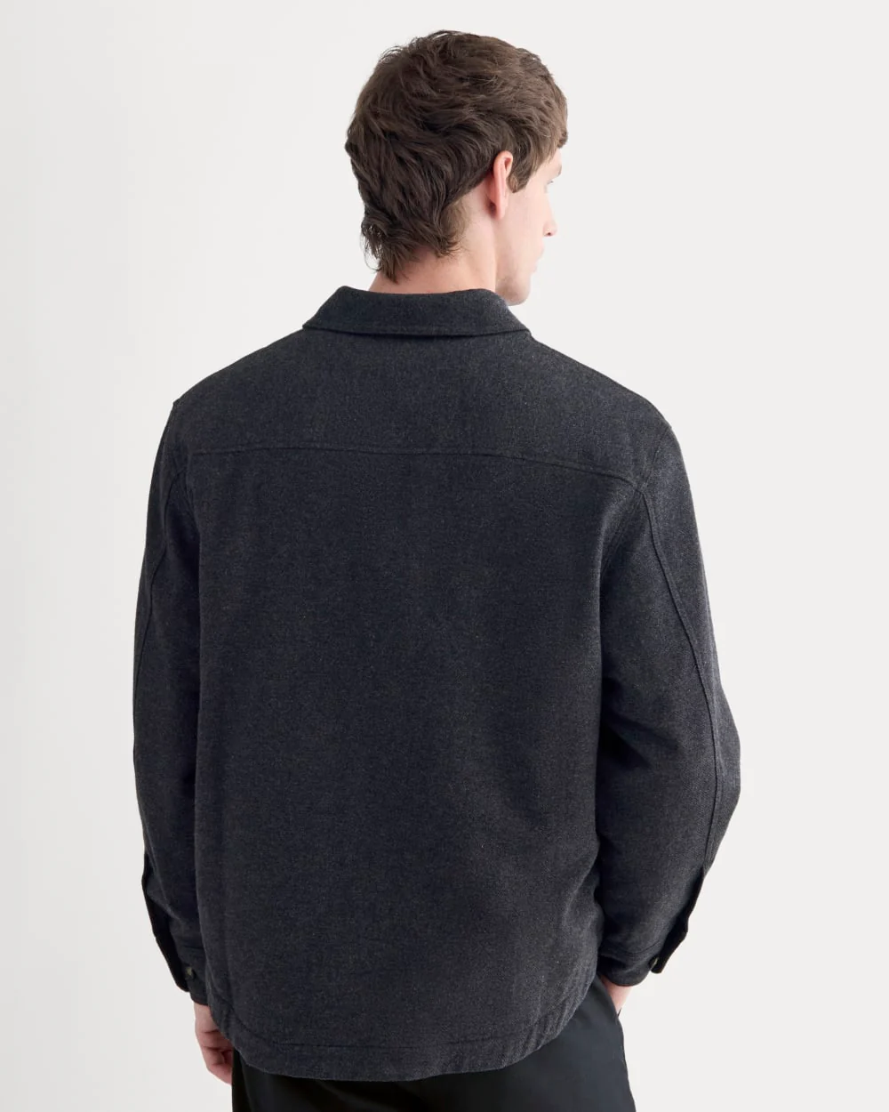 Heavyweight Waffle Twill Overshirt | Heather Charcoal - Image 5