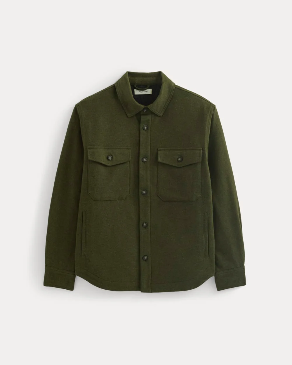 Heavyweight Waffle Twill Overshirt | Heathered Green - Image 2