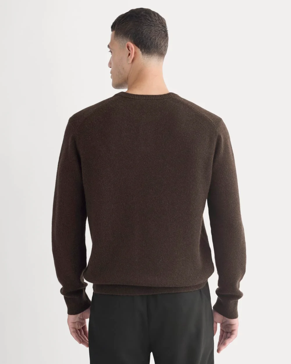 Henley in Wool Cashmere | Americano - Image 5