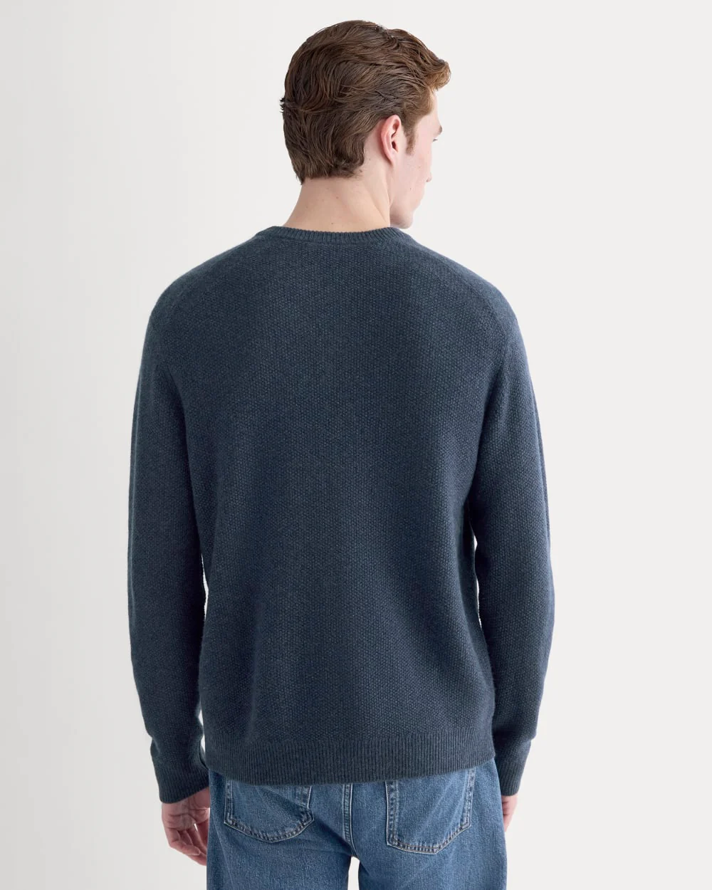 Henley in Wool Cashmere | Indigo - Image 5