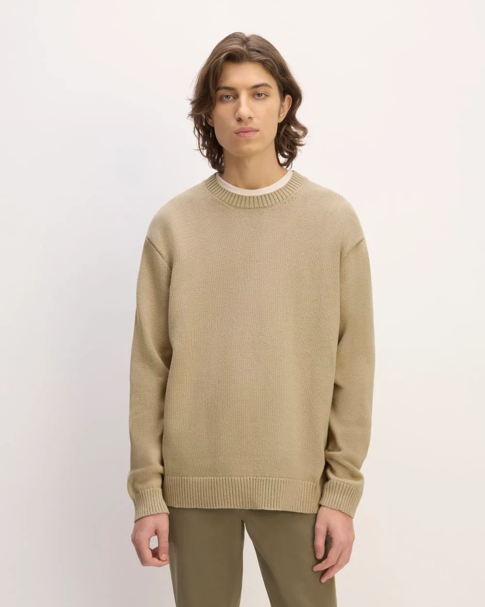 The Classic Sweater in Everyday Cotton | Trench Coat Khaki