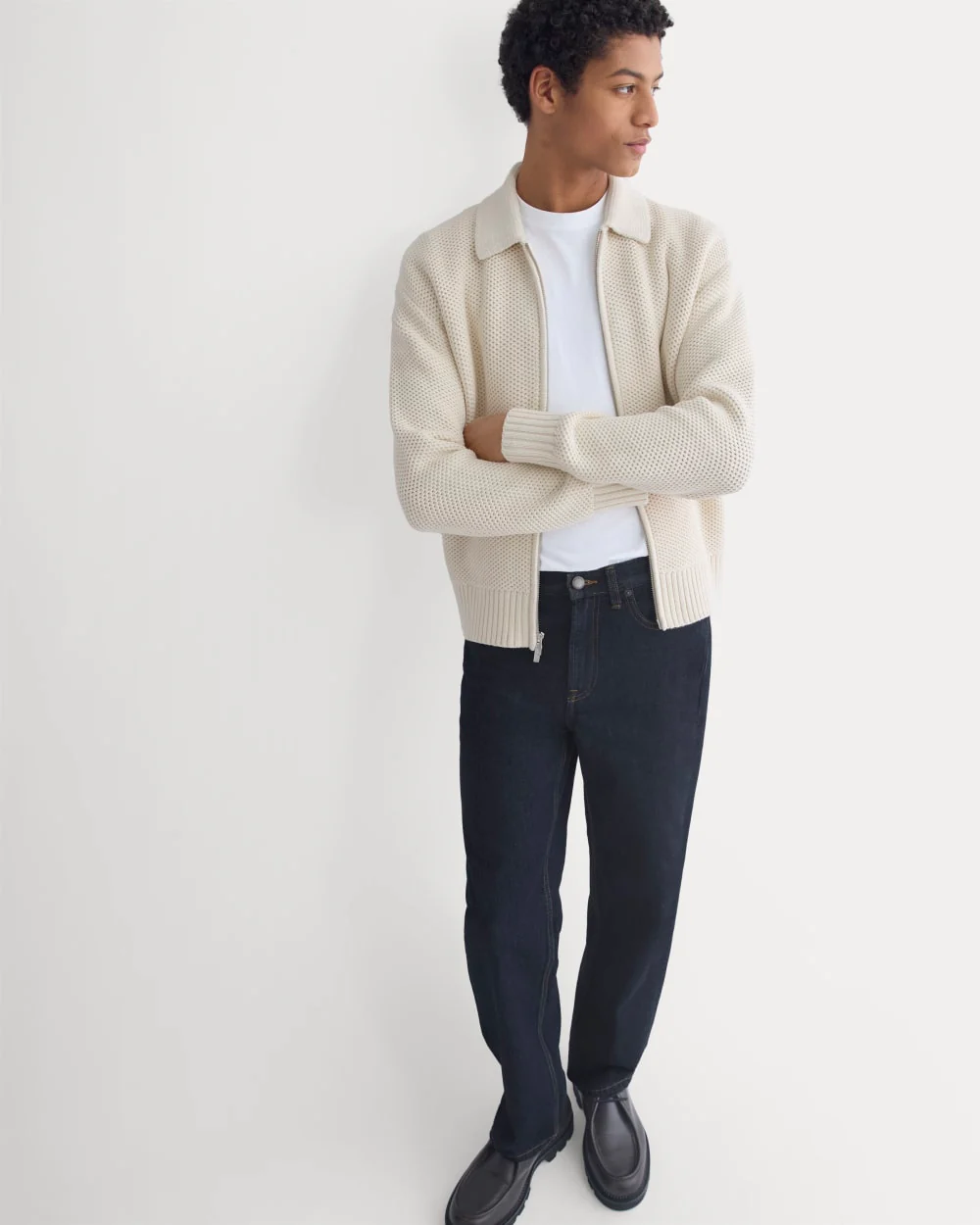 Honeycomb Sweater Jacket | Heathered Oat - Image 6