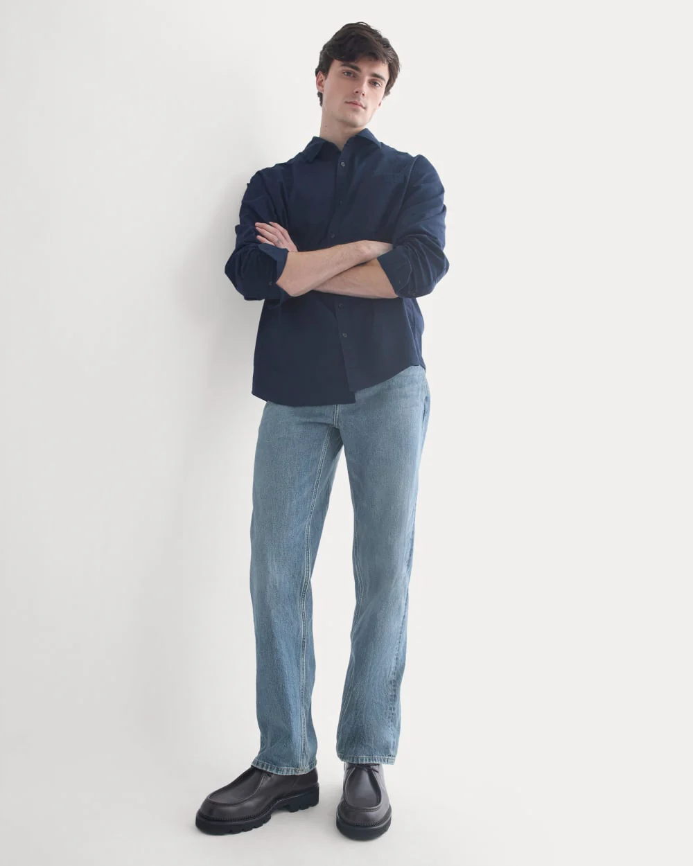 Lightweight Oversized Oxford | Navy - Image 3