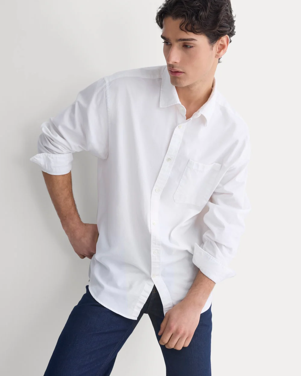 Lightweight Oversized Oxford | White - Image 4