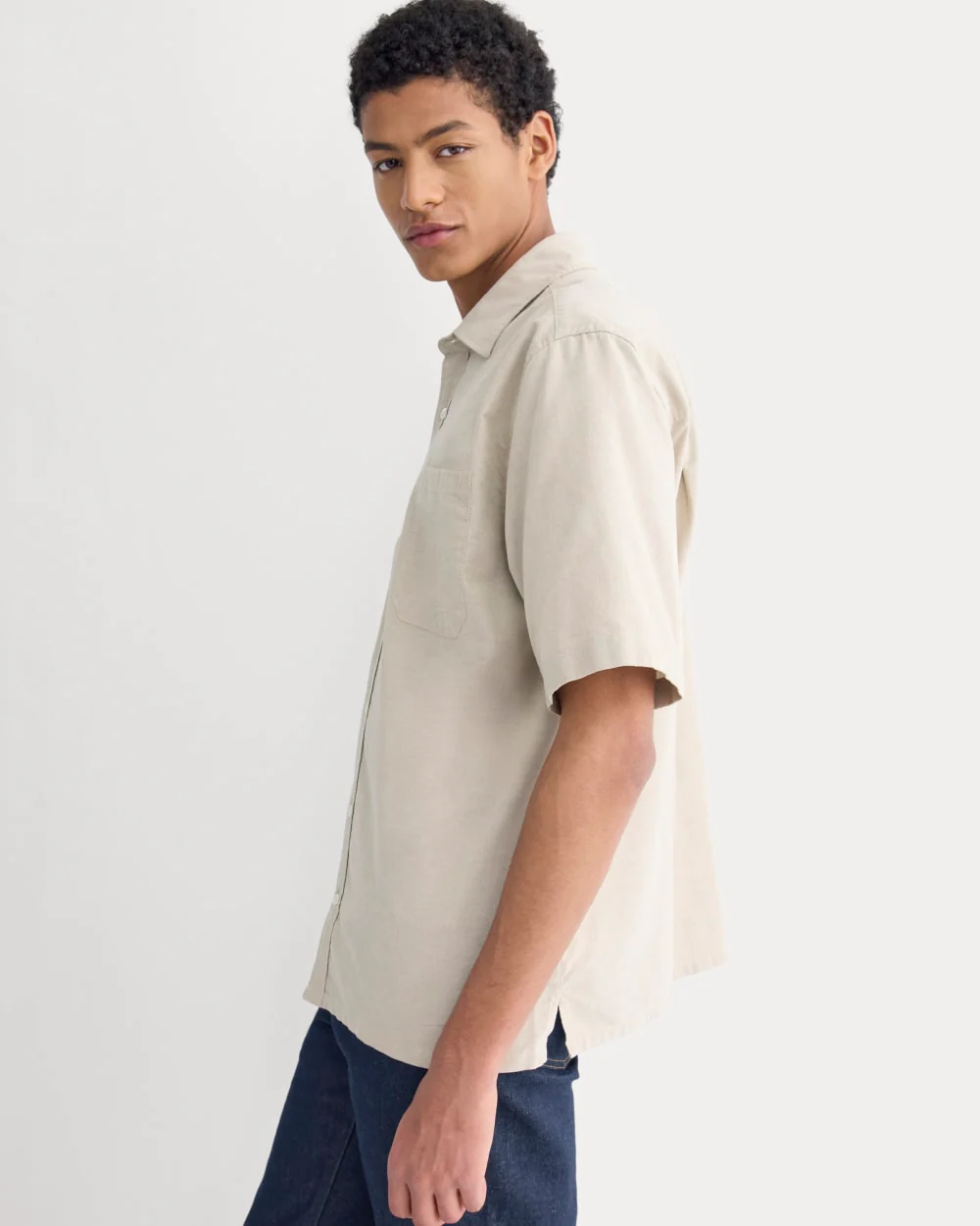 Lightweight Short-Sleeve Oxford | Chinchilla Chambray - Image 4