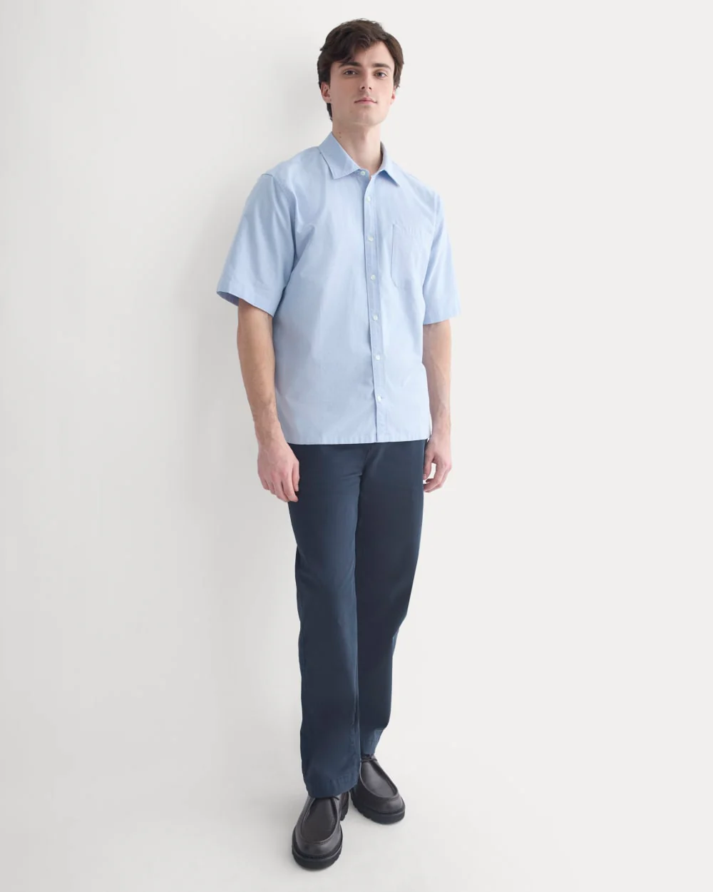 Lightweight Short-Sleeve Oxford | Light Blue - Image 3