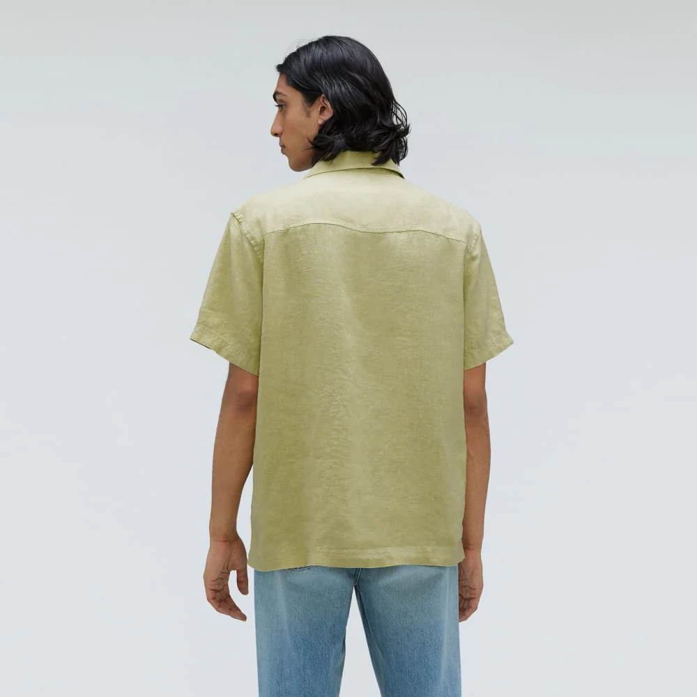 The Resort Shirt in Linen | Leek - Image 3