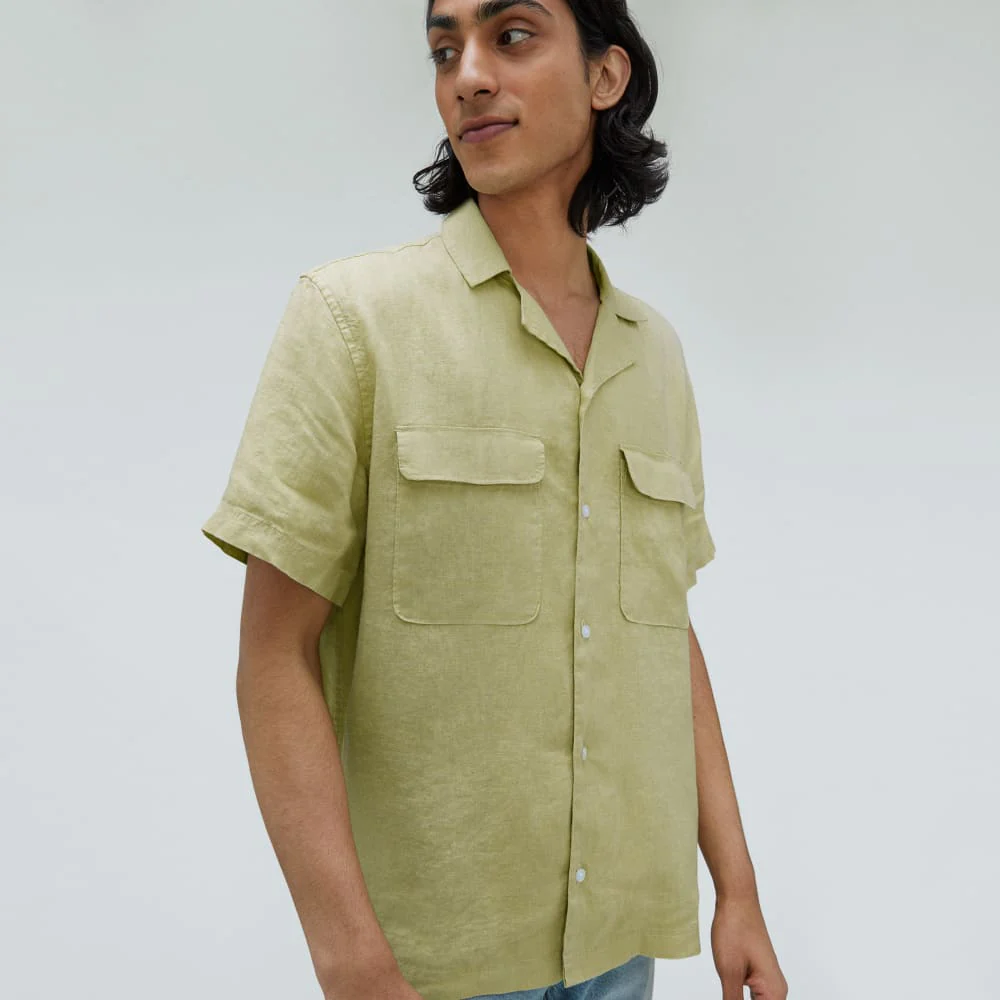 The Resort Shirt in Linen | Leek - Image 5