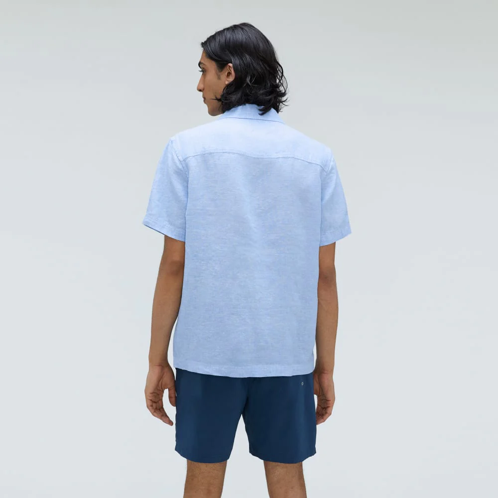 The Resort Shirt in Linen | Light Blue - Image 3