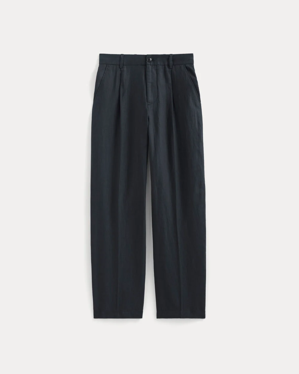 The Linen Pleated Trouser | Navy - Image 2