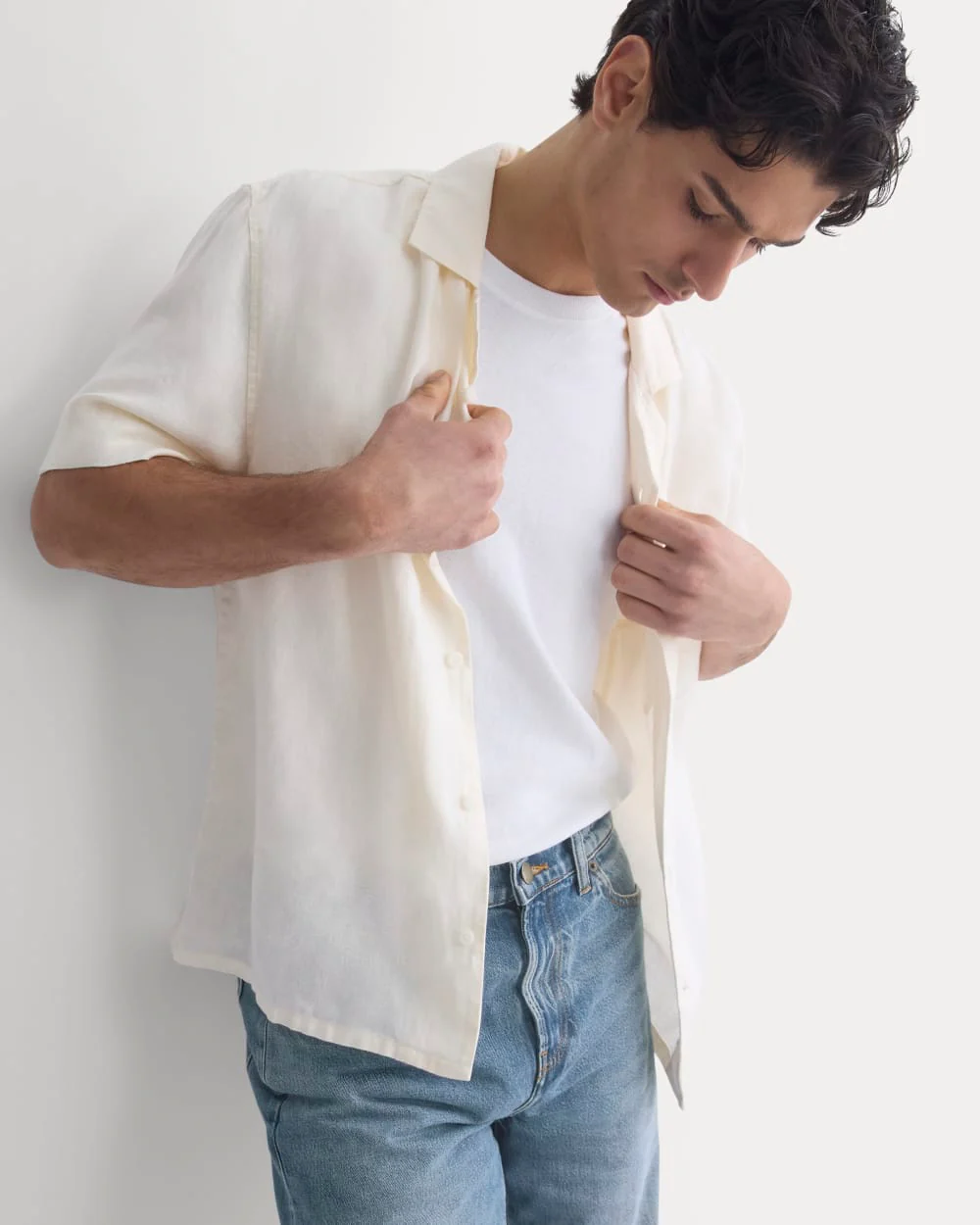 Linen Resort Shirt | Bone - Image 4