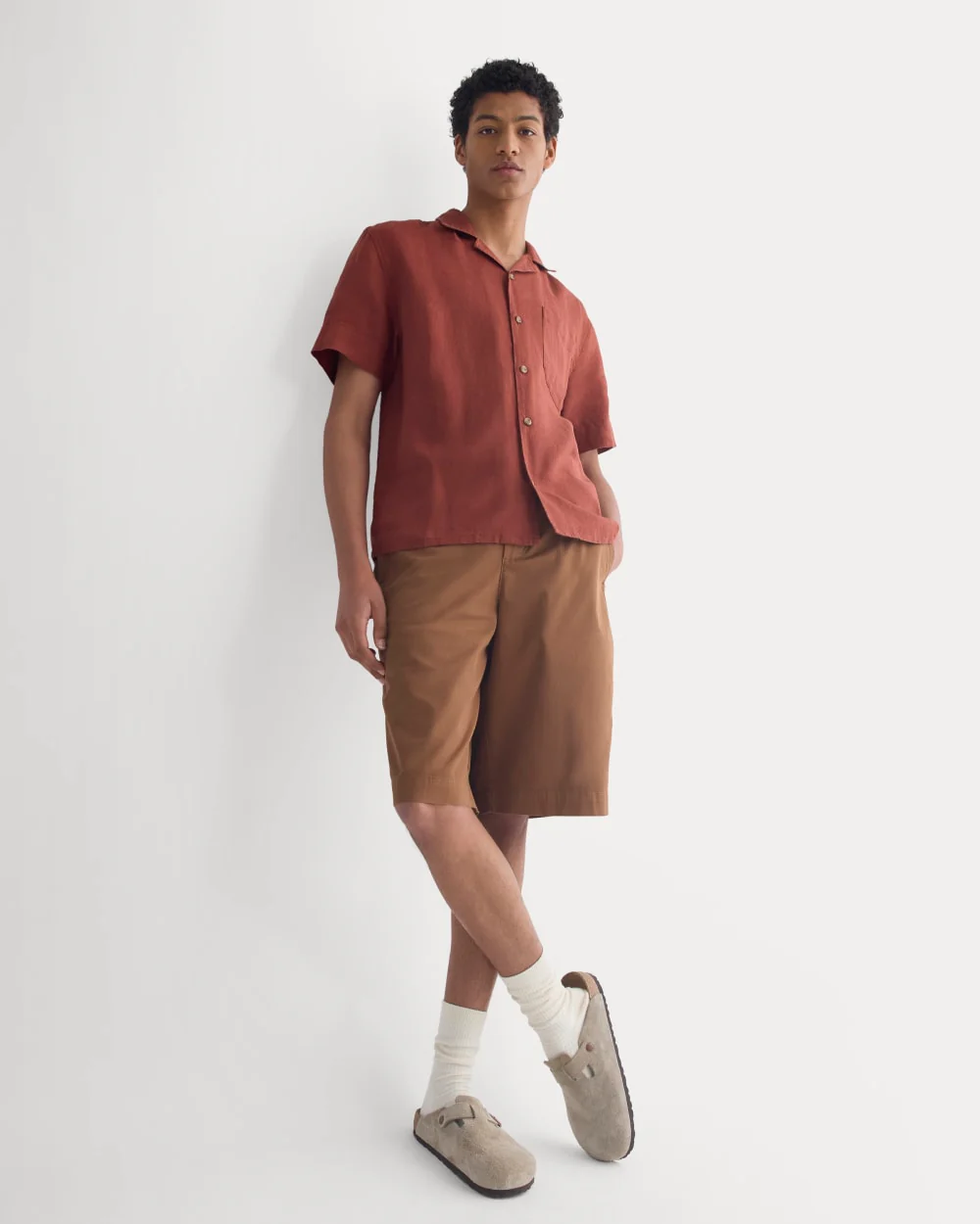 Linen Resort Shirt | Henna Red - Image 5