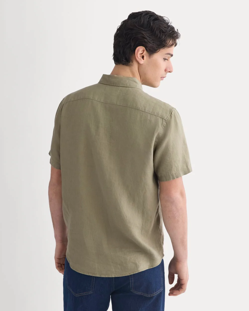 The Classic Short-Sleeve Shirt in Linen | Overland - Image 6