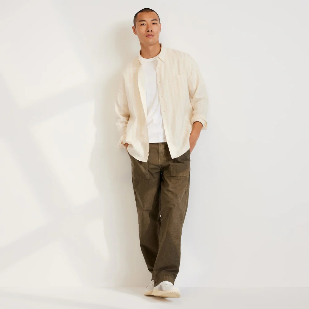 The Classic Shirt in Linen | Brazilian Sand / Canvas Tan - Image 6