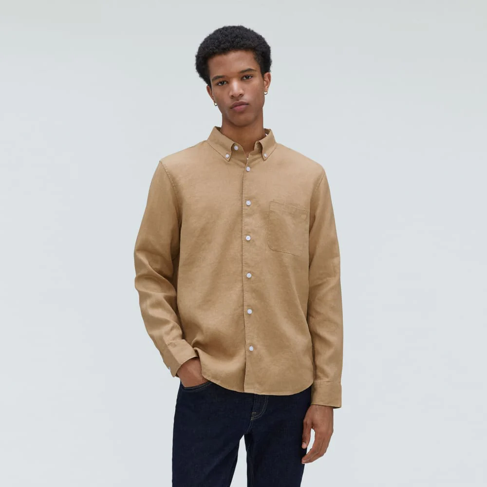 The Classic Shirt in Linen | Iced Coffee - Image 5