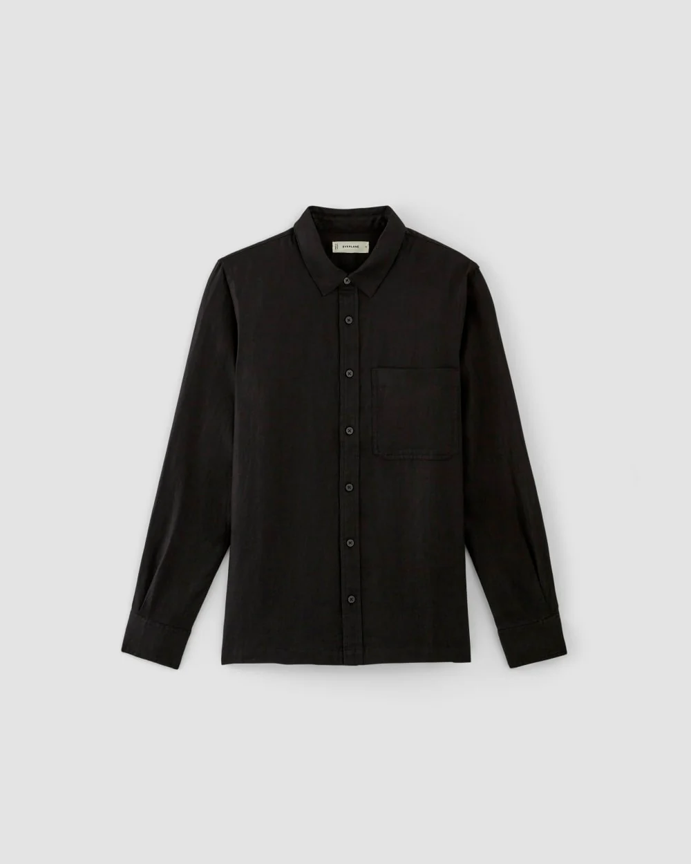 The Linen Straight Hem Shirt | Black - Image 2