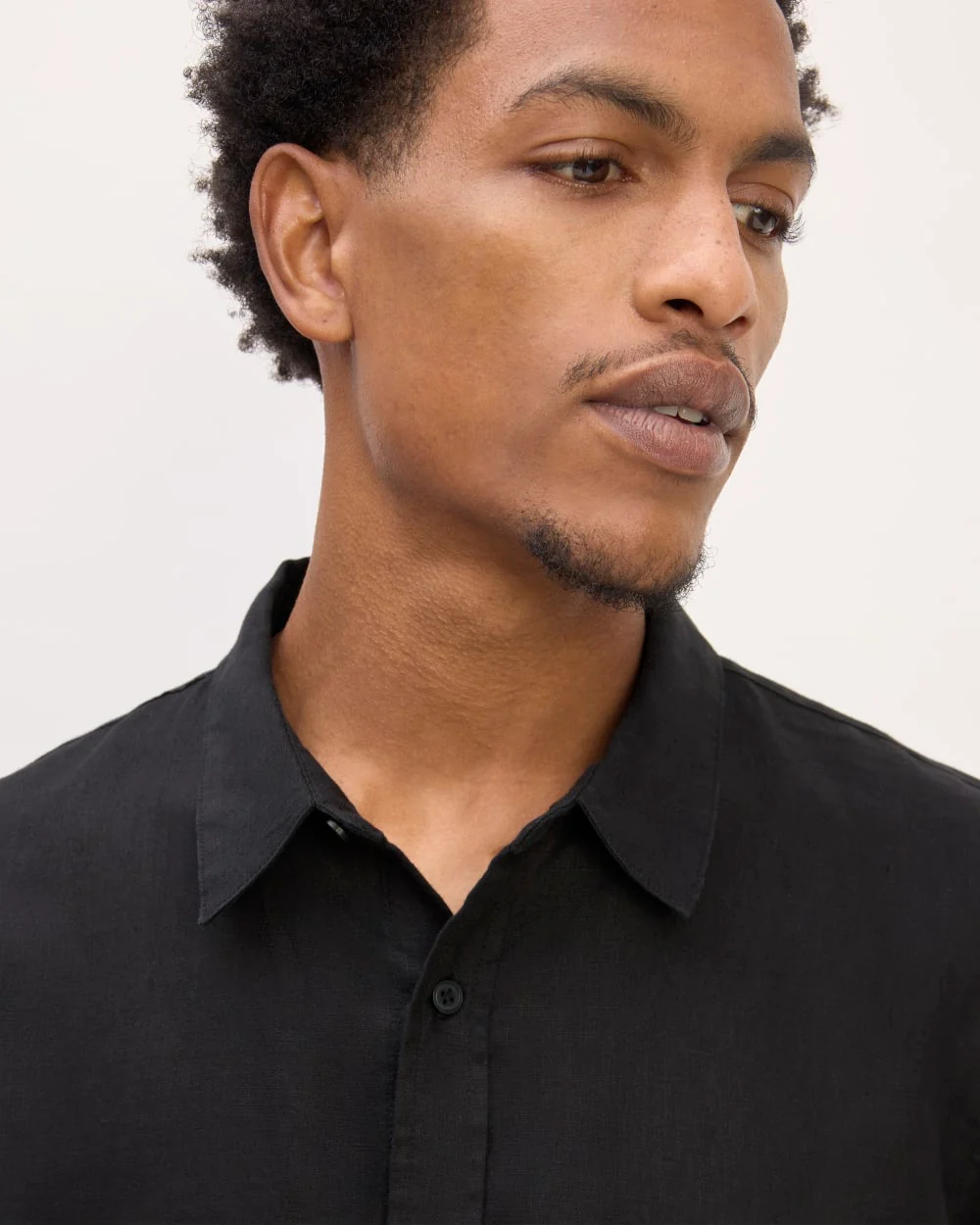 The Linen Straight Hem Shirt | Black - Image 4
