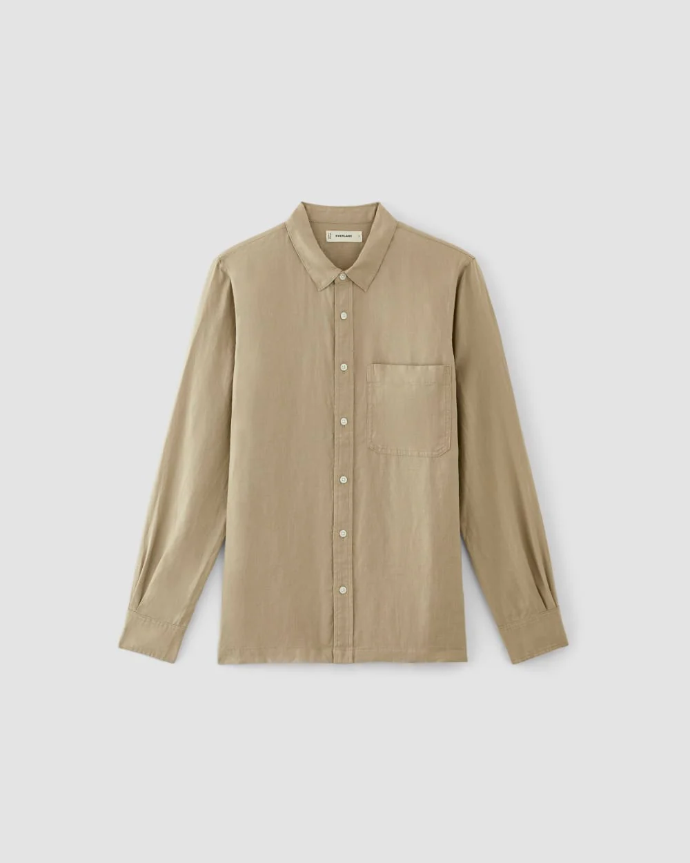 The Linen Straight Hem Shirt | Trench Coat Khaki - Image 2