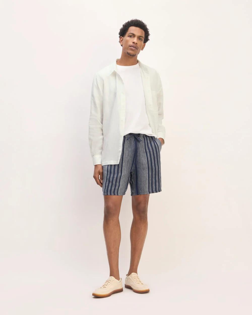 The Linen Straight Hem Shirt | White - Image 3