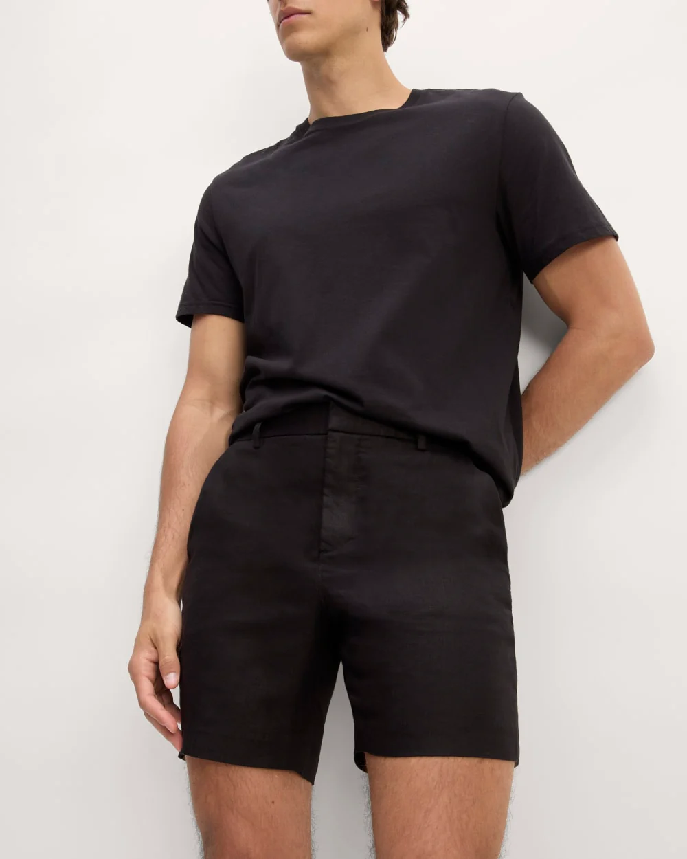 The 7" Linen Trouser Short | Black - Image 4