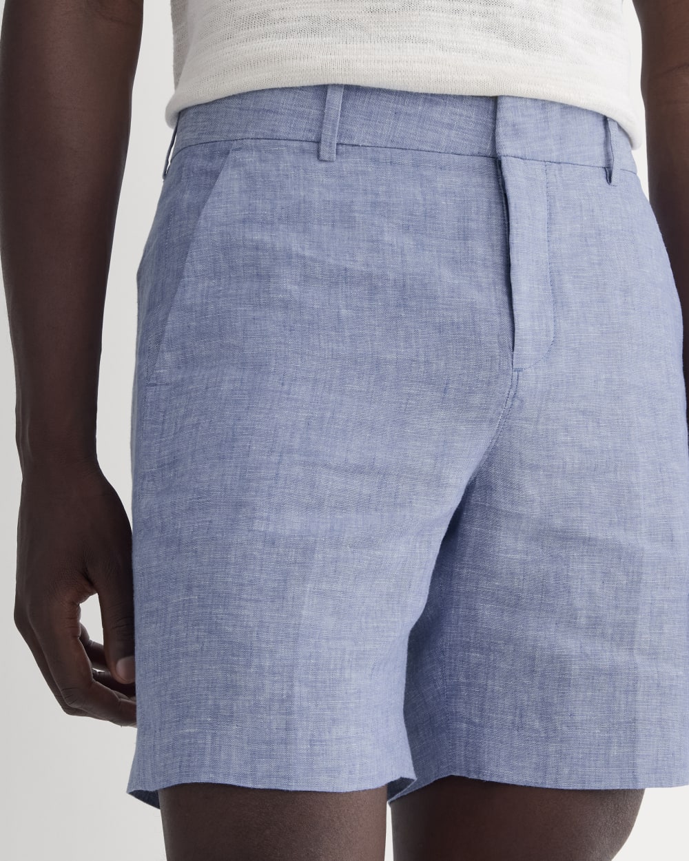The 7" Linen Trouser Short | Chambray - Image 4