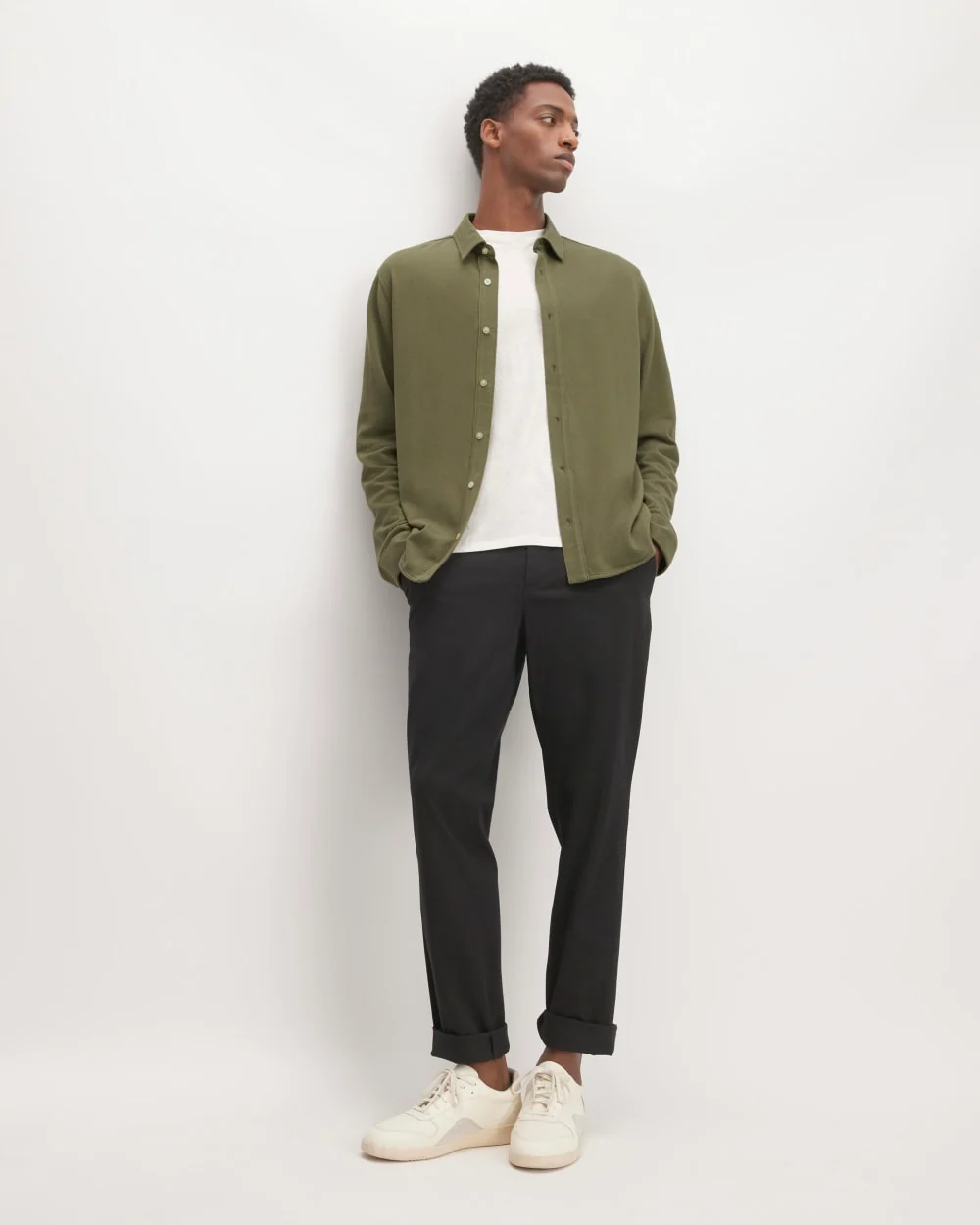 The Long-Sleeve Pique Shirt | Kalamata - Image 3