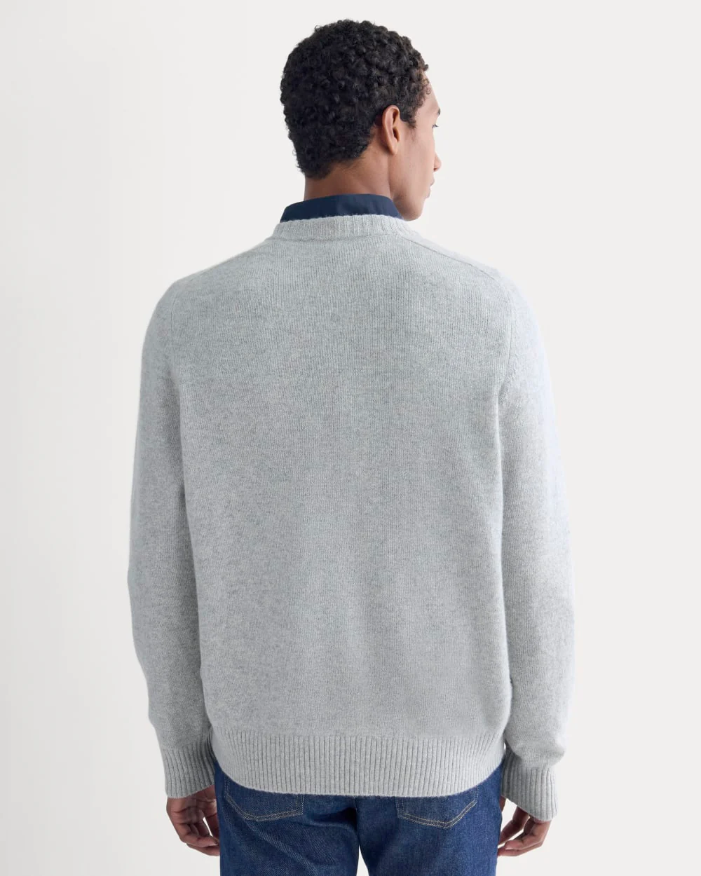 Midweight Cashmere Crew | Heathered Grey - Image 5