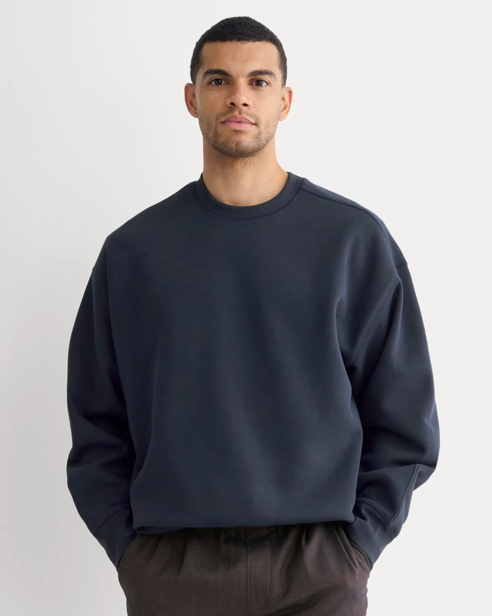 Luxe Fleece Crew Pullover | Deep Navy