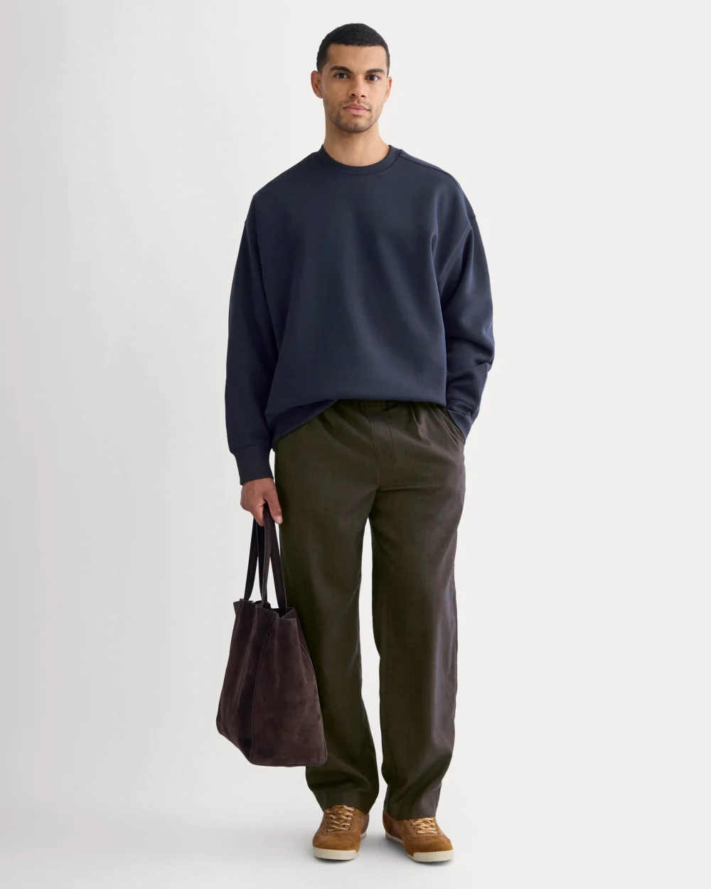 Luxe Fleece Crew Pullover | Deep Navy - Image 3