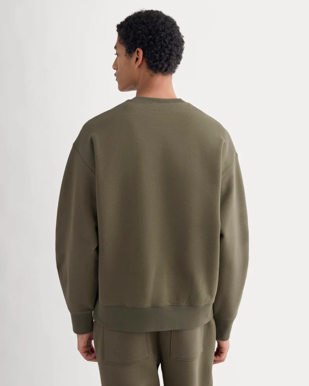 Luxe Fleece Crew Pullover | Olive Night - Image 5