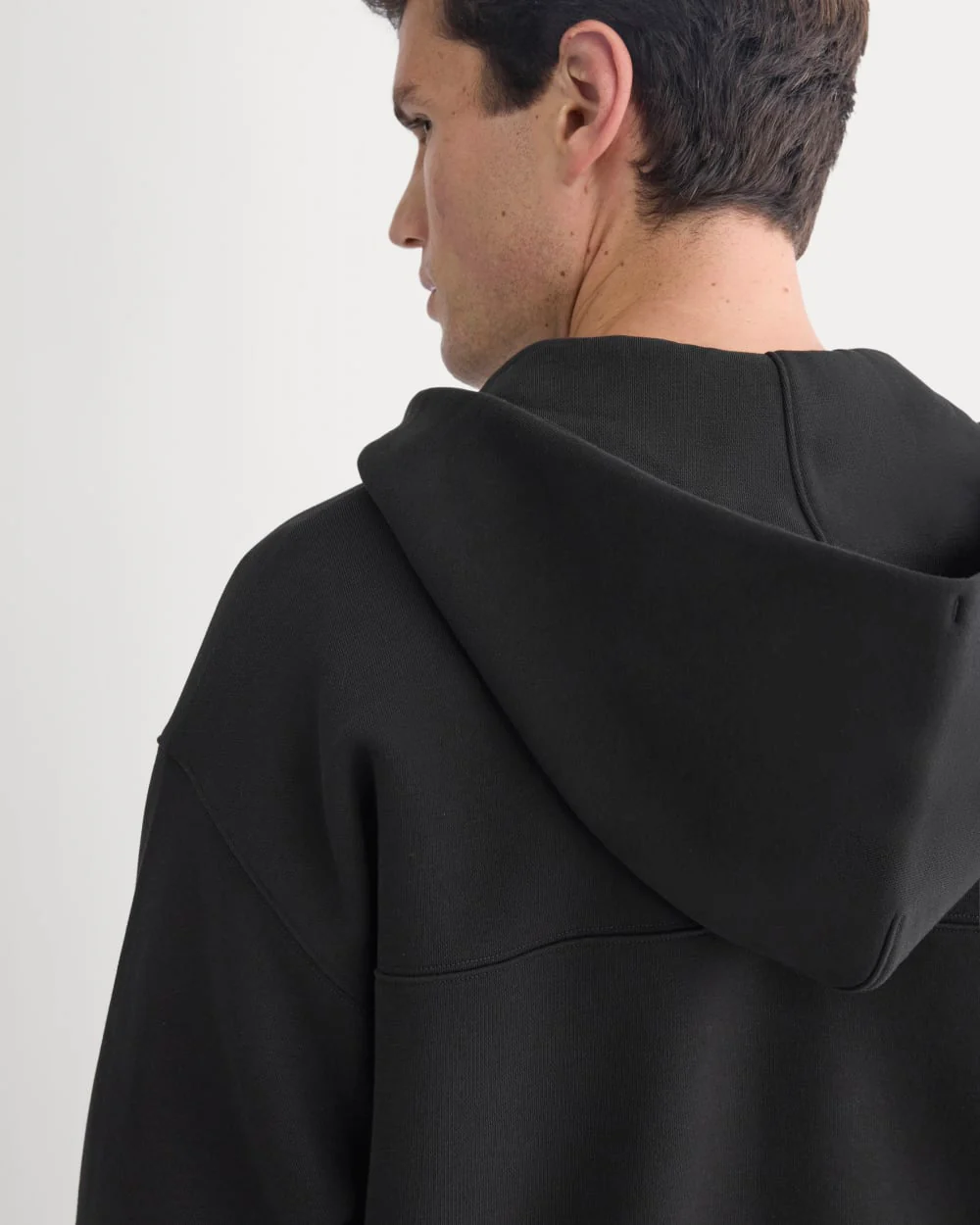 Luxe Fleece Full-Zip Hoodie | Black - Image 4