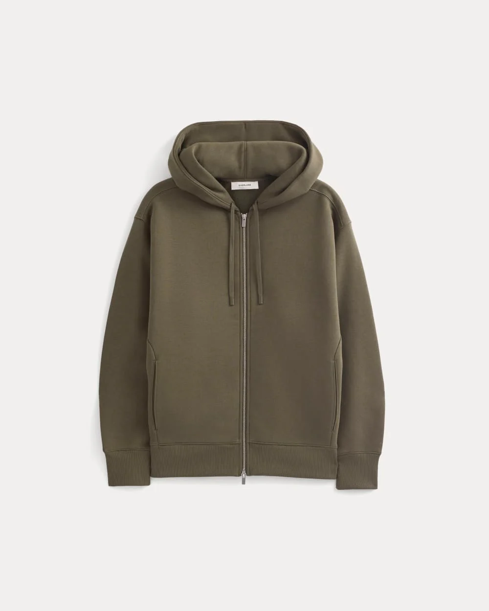 Luxe Fleece Full-Zip Hoodie | Olive Night - Image 2