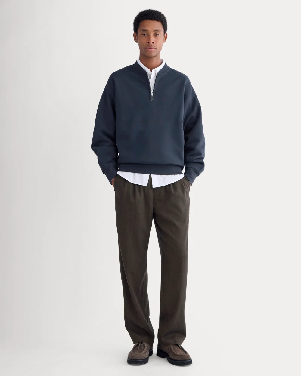 Luxe Fleece Half-Zip Pullover | Deep Navy - Image 3